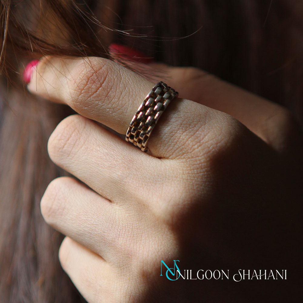 Chain Link Silver Ring